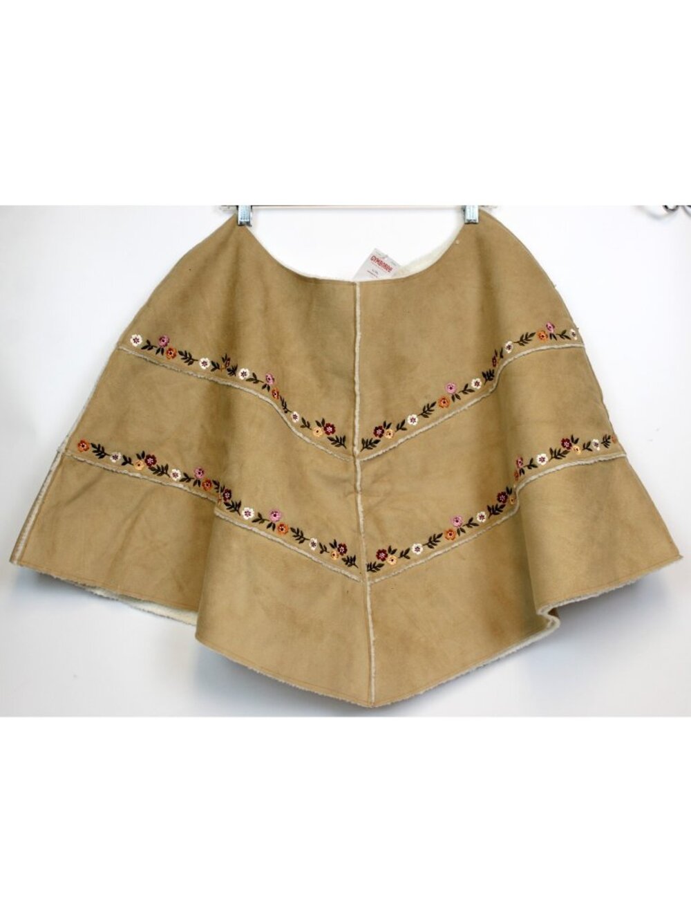 2005 Gymboree Rocky Mountain Woman Poncho L XL Microsuede Embroidered Country